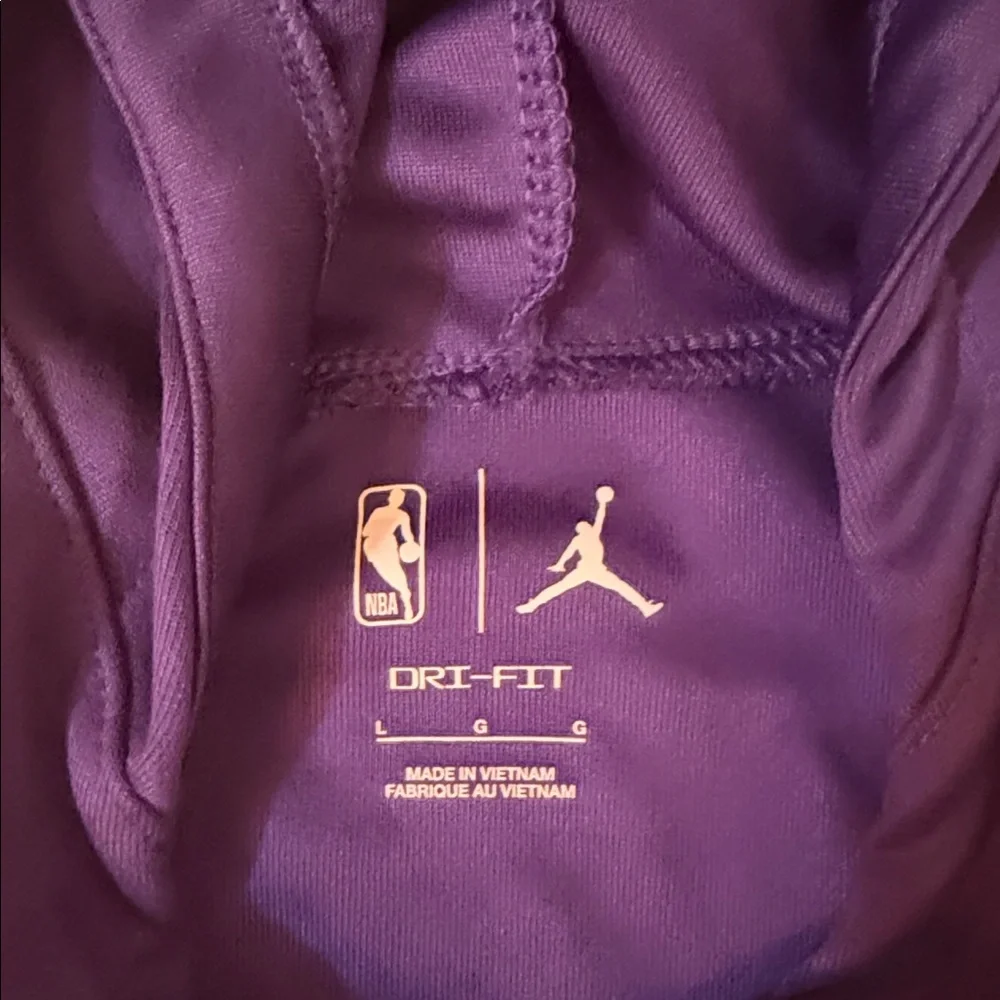 Men's Charlotte Hornets Jordan Brand Purple 2022/23 Performance Pullover Hoodie - Picture 3 of 3